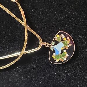 Cloisonne Pendant and Chain